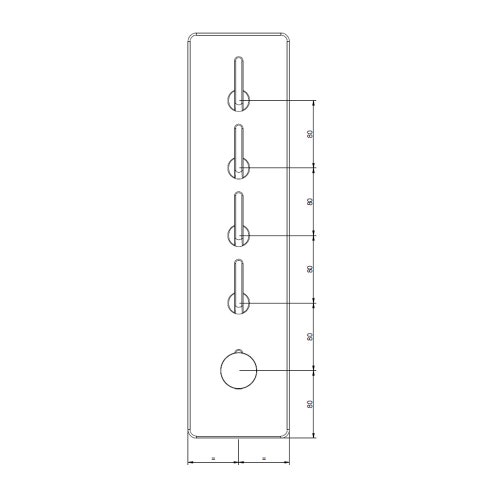 Immagine di Gessi INCISO SHOWER miscelatore termostatico alta portata a parete 4 uscite indipendenti, installazione verticale/orizzontale, finitura cromo 58208#031