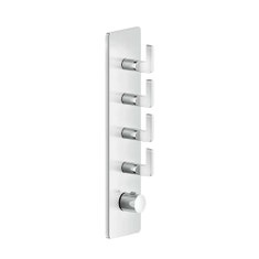 Immagine di Gessi INCISO SHOWER miscelatore termostatico alta portata a parete 4 uscite indipendenti, installazione verticale/orizzontale, finitura cromo 58208#031