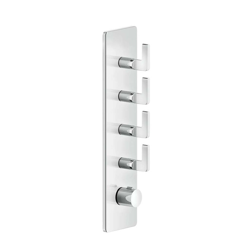 Immagine di Gessi INCISO SHOWER miscelatore termostatico alta portata a parete 4 uscite indipendenti, installazione verticale/orizzontale, finitura cromo 58208#031