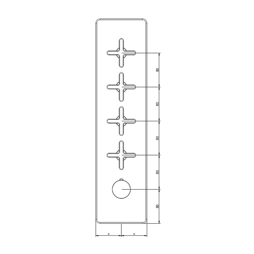 Immagine di Gessi INCISO SHOWER miscelatore termostatico alta portata a parete 4 uscite indipendenti, installazione verticale/orizzontale, finitura cromo 58228#031