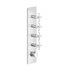 Immagine di Gessi INCISO SHOWER miscelatore termostatico alta portata a parete 4 uscite indipendenti, installazione verticale/orizzontale, finitura cromo 58228#031