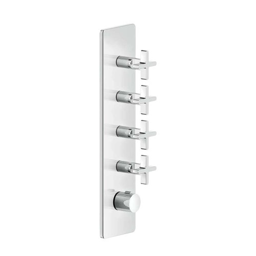 Immagine di Gessi INCISO SHOWER miscelatore termostatico alta portata a parete 4 uscite indipendenti, installazione verticale/orizzontale, finitura cromo 58228#031