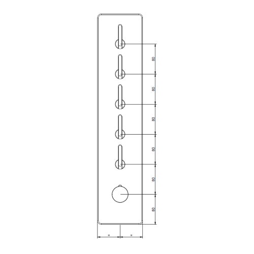 Immagine di Gessi INCISO SHOWER miscelatore termostatico alta portata a parete 5 uscite indipendenti, installazione verticale/orizzontale, finitura cromo 58210#031
