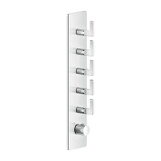 Immagine di Gessi INCISO SHOWER miscelatore termostatico alta portata a parete 5 uscite indipendenti, installazione verticale/orizzontale, finitura cromo 58210#031