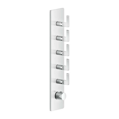 Immagine di Gessi INCISO SHOWER miscelatore termostatico alta portata a parete 5 uscite indipendenti, installazione verticale/orizzontale, finitura cromo 58210#031