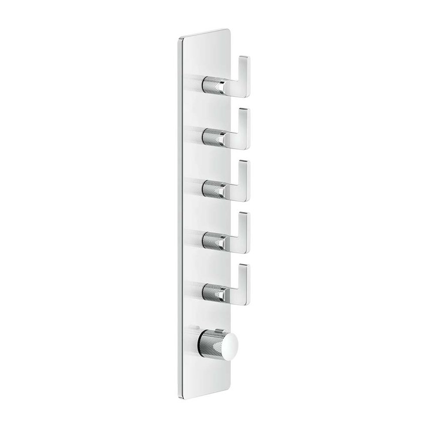 Immagine di Gessi INCISO SHOWER miscelatore termostatico alta portata a parete 5 uscite indipendenti, installazione verticale/orizzontale, finitura cromo 58210#031