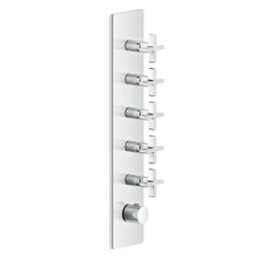 Immagine di Gessi INCISO SHOWER miscelatore termostatico alta portata a parete 5 uscite indipendenti, installazione verticale/orizzontale, finitura cromo 58230#031