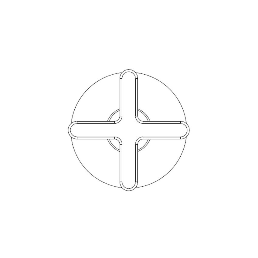 Immagine di Gessi INCISO SHOWER parte esterna Rubinetto d'arresto alta portata, finitura cromo 58363#031