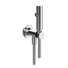Immagine di Gessi SHOWER scopino a getto d'acqua per ceramica sanitaria a parete con valvola di sicurezza e attacco da 1/2", finitura cromo 58151#031