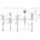 Immagine di Gessi VENTI20 gruppo bordo vasca 4 fori con bocca di erogazione, deviatore, flessibile 1,50 m e doccetta anticalcare, finitura cromo 65045#031
