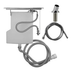 Immagine di Gessi Sistema di recupero acqua per flessibile doccetta bordo vasca, installazione su muretto, finitura cromo 65049#031