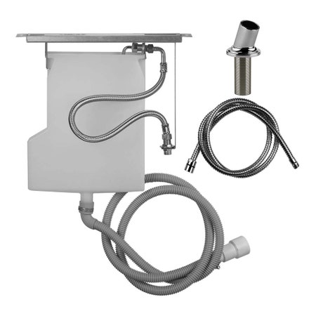 Immagine di Gessi Sistema di recupero acqua per flessibile doccetta bordo vasca, installazione su muretto, finitura cromo 65049#031