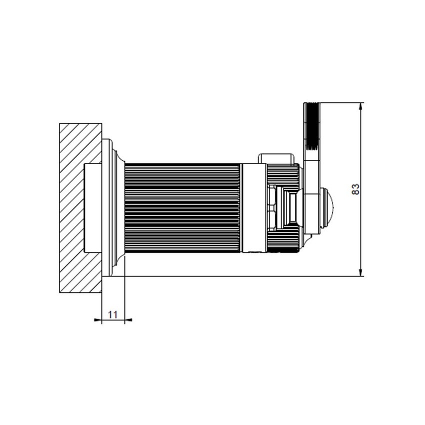 Immagine di Gessi VENTI20 ACCESSORIES parte esterna miscelatore a parete 1 via, finitura cromo 65233#031