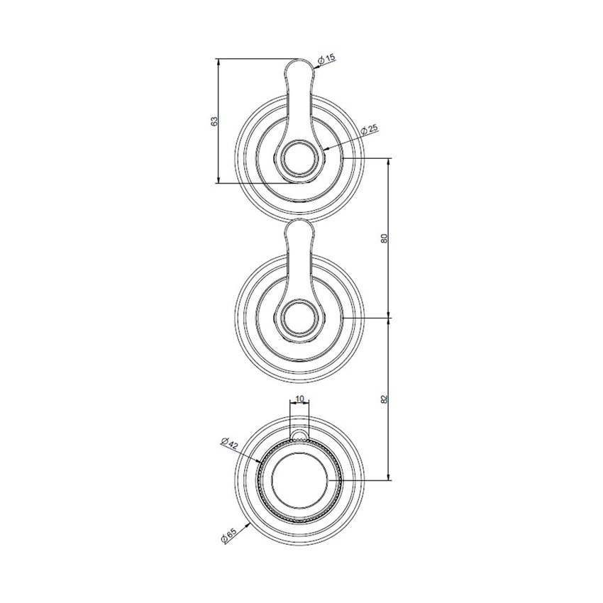 Immagine di Gessi VENTI20 ACCESSORIES miscelatore termostatico a parete 2 uscite indipendenti, installazione verticale/orizzontale, finitura cromo 65334#031