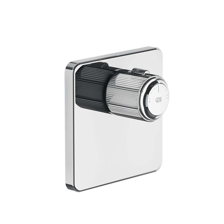 Immagine di Gessi VENTI20 SHOWER miscelatore termostatico alta portata a parete, finitura cromo 65316#031