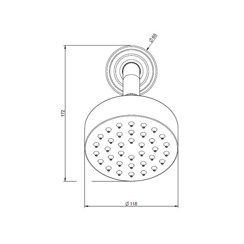 Immagine di Gessi VENTI20 soffione a parete orientabile, Ø 11.8, finitura cromo 65156#031
