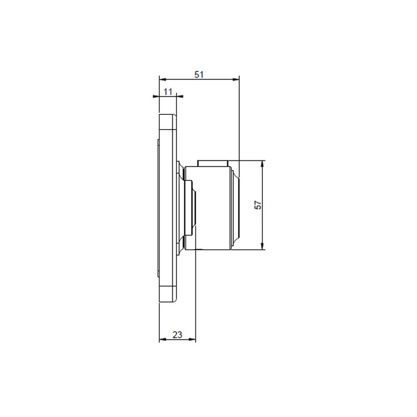 Immagine di Gessi HI-FI parti esterne per miscelatore termostatico a due funzioni simultanee, con pulsanti on-off, finitura cromo 65222#031