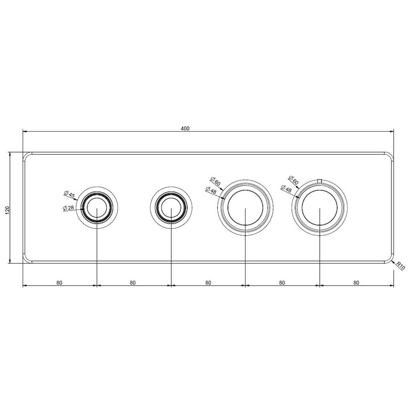 Immagine di Gessi HI-FI parti esterne per miscelatore termostatico a due funzioni simultanee, con pulsanti on-off, finitura cromo 65222#031