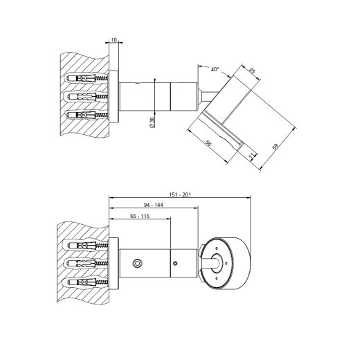 Immagine di Gessi HI-FI ECLECTIC supporto duplex orientabile per doccetta, finitura cromo 63057#031