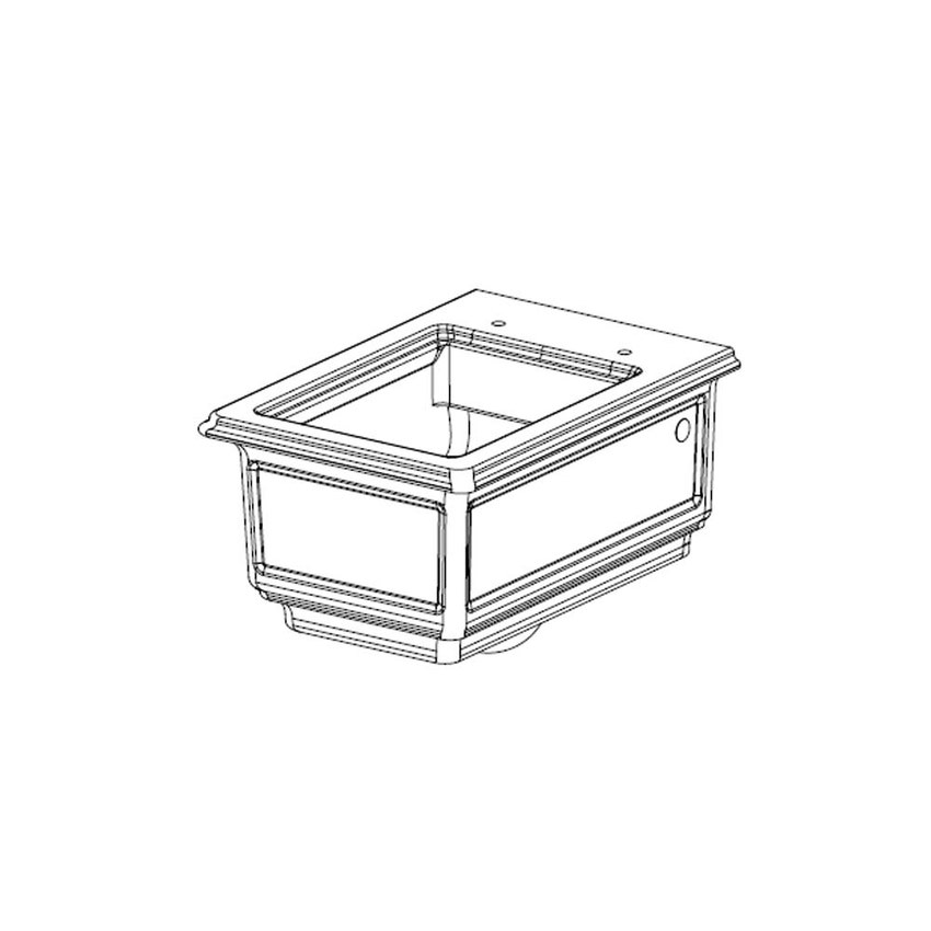 Immagine di Gessi Vaso in ceramica a parete (6 litri) con sifone integrato, cerniere e sedili non inclusi, colore bianco finitura lucido 46754#518