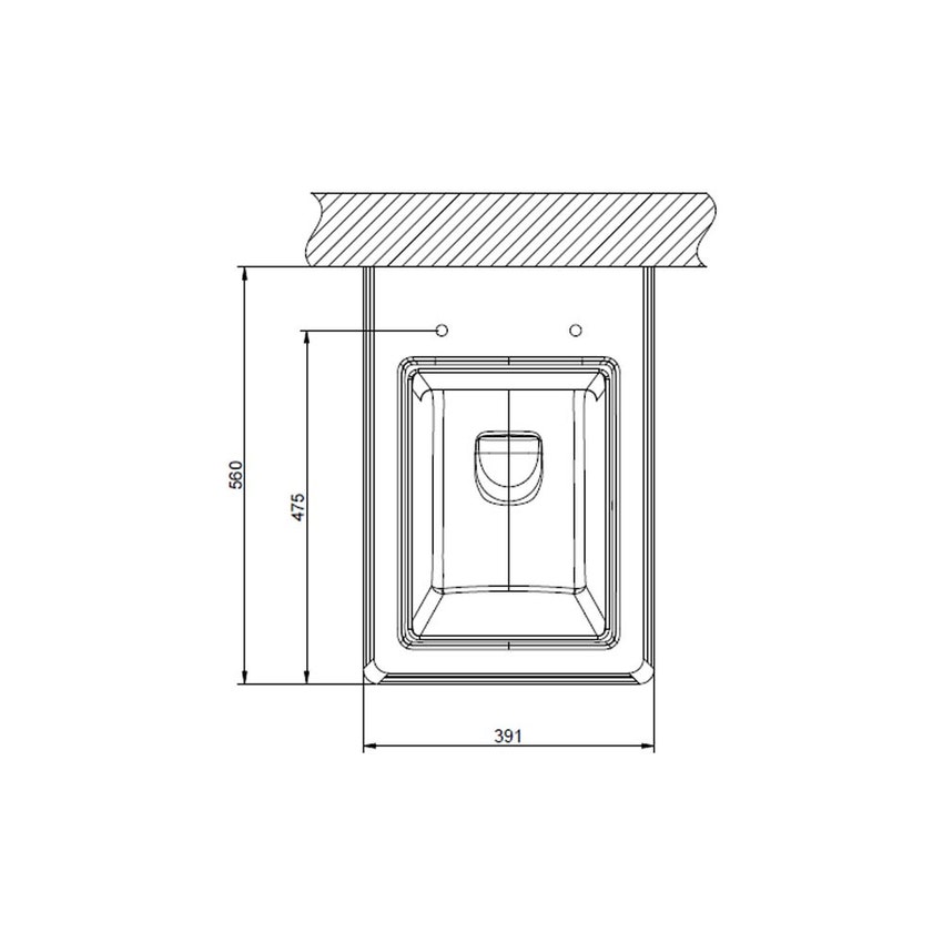 Immagine di Gessi Vaso in ceramica a parete (6 litri) con sifone integrato, cerniere e sedili non inclusi, colore bianco finitura lucido 46754#518