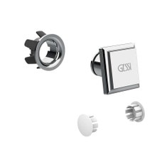Immagine di Gessi Tappo di finitura scarico troppopieno con tappi laterali copriforo per 46755, finitura cromo 46765#031