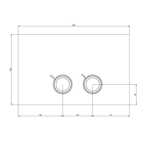 Immagine di Gessi TOTAL LOOK placca di finitura per GEBERIT SIGMA 8 e 12, finitura cromo 54651#031