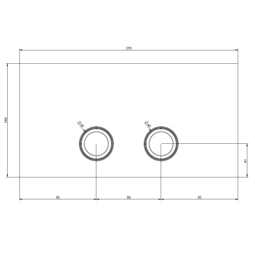 Immagine di Gessi TOTAL LOOK placca di finitura per VIEGA 1H, 2H, 2L, finitura cromo 54653#031