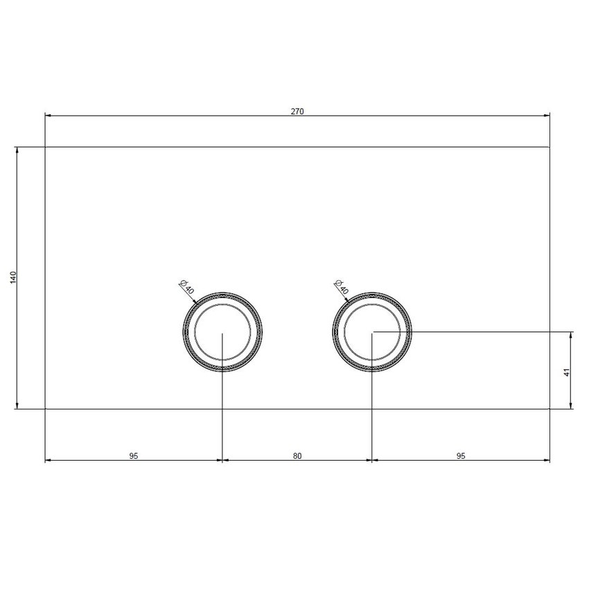 Immagine di Gessi TOTAL LOOK placca di finitura per VIEGA 1H, 2H, 2L, finitura cromo 54653#031