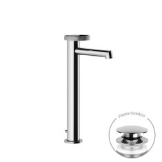 Immagine di Gessi ANELLO miscelatore lavabo H.32 cm, con piletta Stop&Go e con flessibili di collegamento, finitura cromo 63303#031