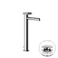 Immagine di Gessi ANELLO miscelatore lavabo H.32 cm, con piletta Stop&Go e flessibili di collegamento, finitura cromo 63305#031