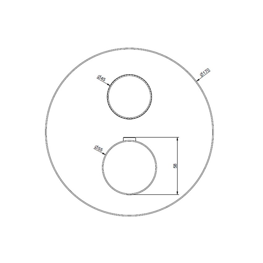 Immagine di Gessi ANELLO parte esterna miscelatore termostatico 1 via, finitura cromo 63133#031
