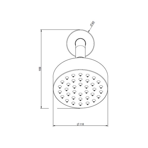 Immagine di Gessi ANELLO soffione anticalcare a parete, Ø 11.8 cm, finitura cromo 63354#031
