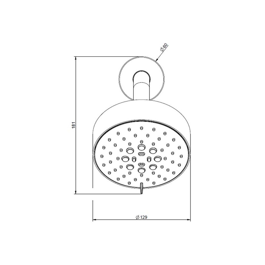 Immagine di Gessi ANELLO soffione anticalcare a parete orientabile Ø 12.9 cm, multifunzione, finitura cromo 63356#031