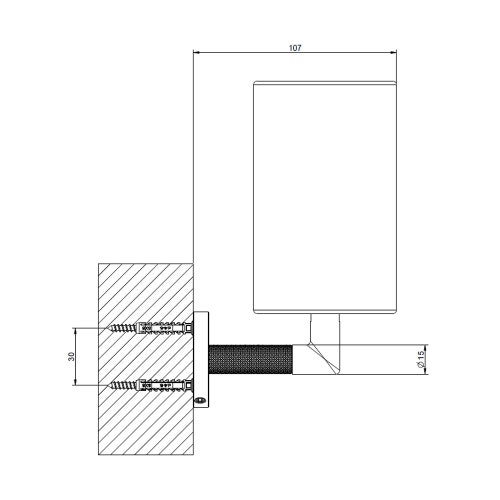 Immagine di Gessi ANELLO porta bicchiere a parete colore nero, finitura cromo 63708#031