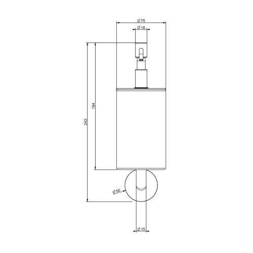 Immagine di Gessi ANELLO porta dispenser a parete colore nero, finitura cromo 63714#031