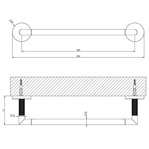 Immagine di Gessi ANELLO porta salviette a parete 30 cm, finitura cromo 63797#031