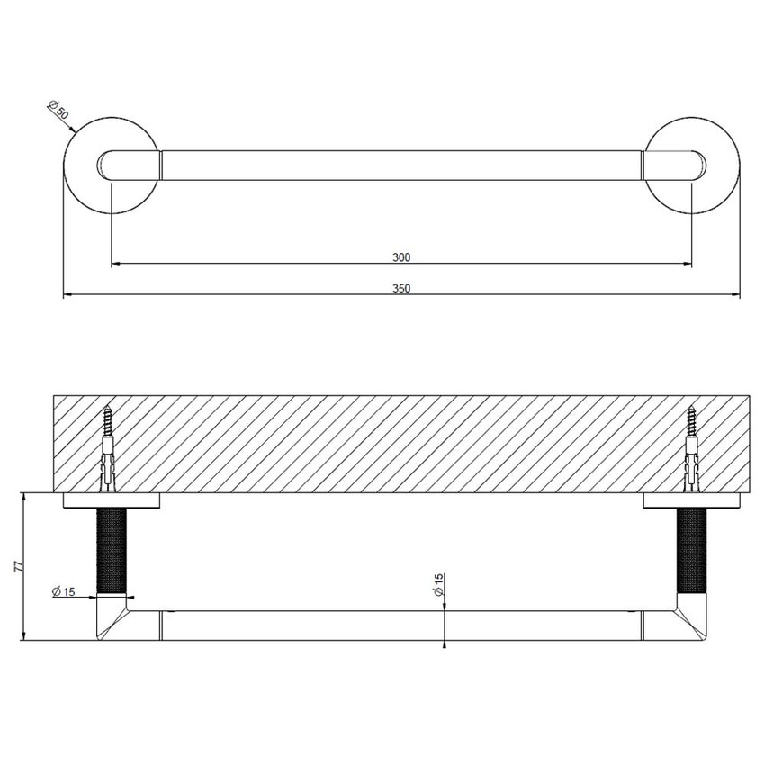 Immagine di Gessi ANELLO porta salviette a parete 30 cm, finitura cromo 63797#031