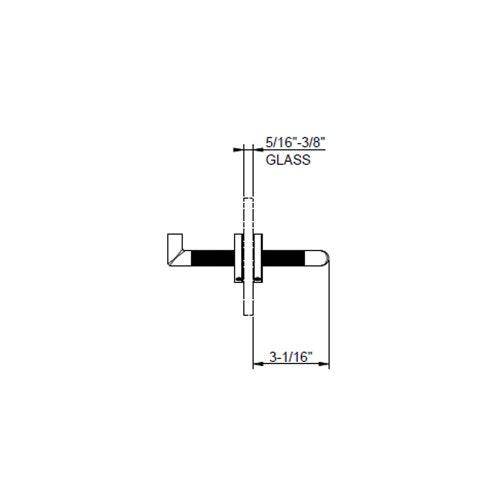 Immagine di Gessi ANELLO maniglia e portasalvietta per vetro 45 cm, finitura cromo 63826#031