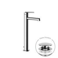 Immagine di Gessi INGRANAGGIO miscelatore lavabo H.33 cm, con piletta Stop&Go e flessibili di collegamento, finitura cromo 63503#031