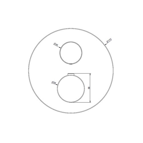 Immagine di Gessi INGRANAGGIO parte esterna miscelatore termostatico 1 via, finitura cromo 63139#031