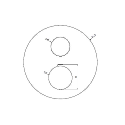 Immagine di Gessi INGRANAGGIO parte esterna miscelatore termostatico 2 vie, finitura cromo 63141#031