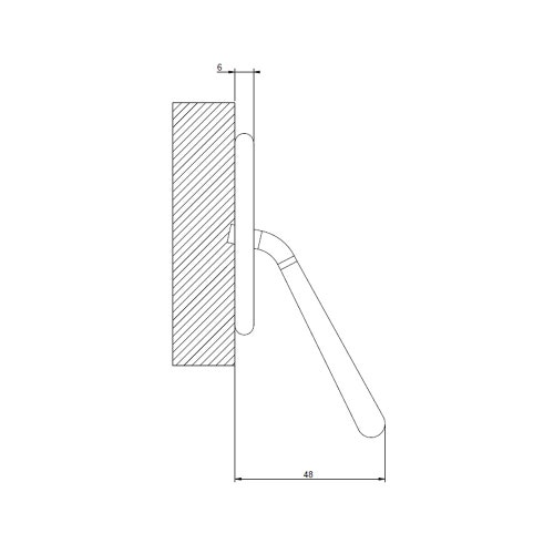 Immagine di Gessi GOCCIA parte esterna miscelatore a parete 1 via, finitura cromo 33044#031