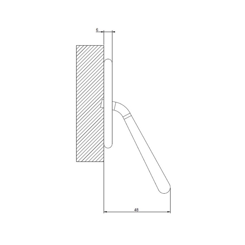 Immagine di Gessi GOCCIA parte esterna miscelatore a parete 1 via, finitura cromo 33044#031