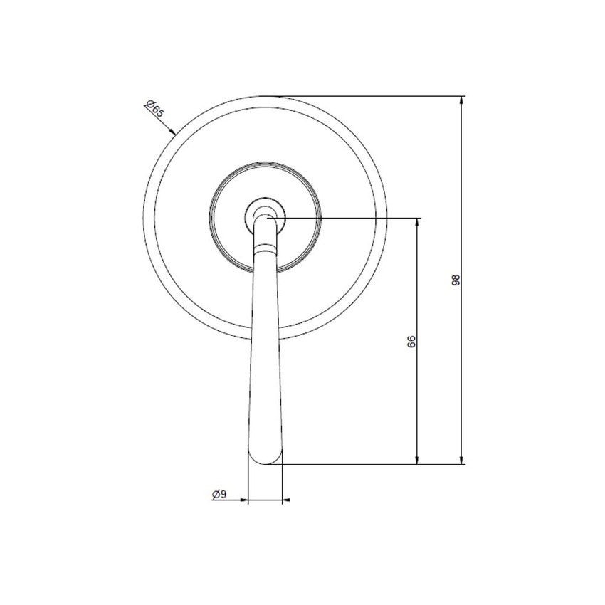 Immagine di Gessi GOCCIA parte esterna miscelatore a parete 1 via, finitura cromo 33044#031