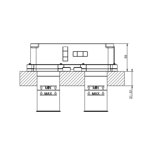 Immagine di Gessi Parte incasso per miscelatore con bocca 09283#031