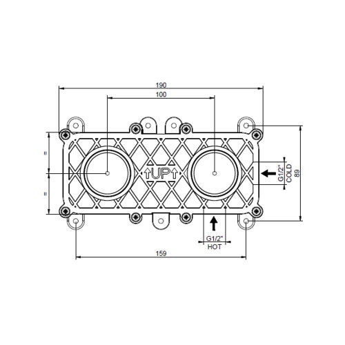 Immagine di Gessi Parte incasso per miscelatore con bocca 09283#031
