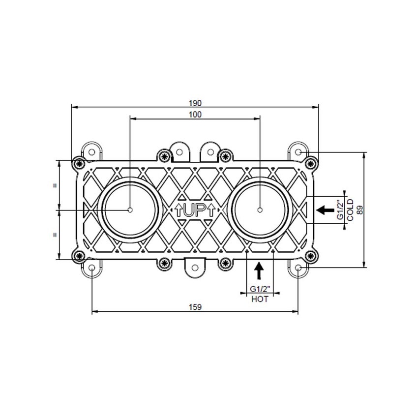 Immagine di Gessi Parte incasso per miscelatore con bocca 09283#031