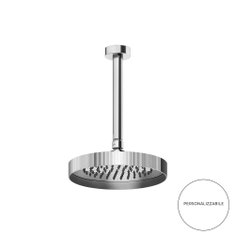 Immagine di Gessi SHOWER RIGATO soffione a soffitto braccio altezza personalizzabile, Ø 21 cm, finitura cromo 63550#031