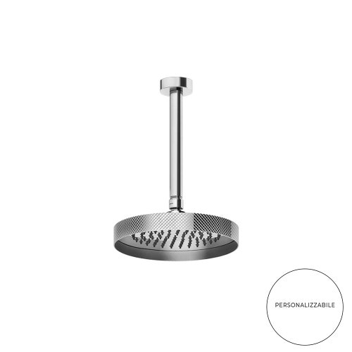 Immagine di Gessi SHOWER DIAMANTATO soffione a soffitto braccio altezza personalizzabile, Ø 21 cm, finitura cromo 63450#031